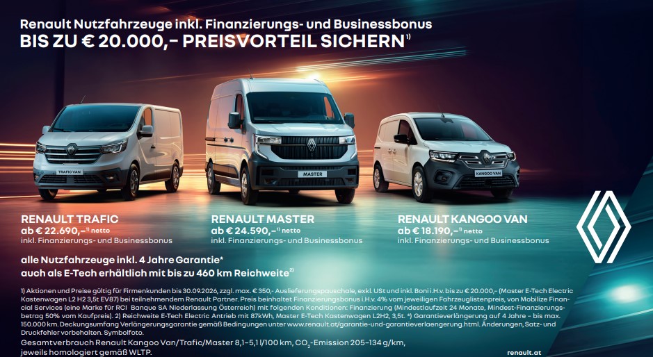 Renault Trafic, Master & Kangoo