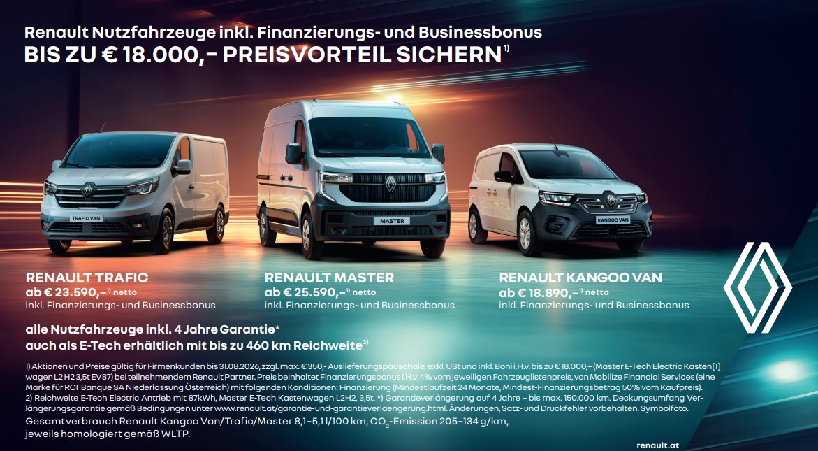 Renault Trafic, Master & Kangoo